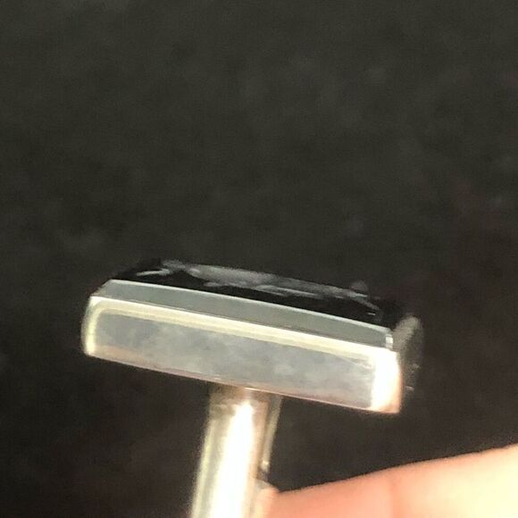 vintage sterling silver trojan greek soldier hematite trojan cuff links intaglio - Picture 4 of 10